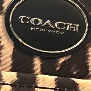 Coach Black and Tan Animal Print Bag